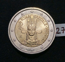 Moneta anniversario 150 anni istituzione di Roma Capitale Italia rara - 2 Euro