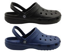 Ciabatte pantofole sabot da uomo zoccoli sanitari gomma sandali chiusi blu nero