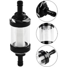 Accessori Filtro Carburante 5/16" Cromo E Vetro Filtro Diesel In Linea Benzina