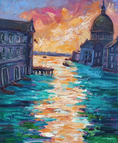 Dipinto olio originale venezia - dipinto,