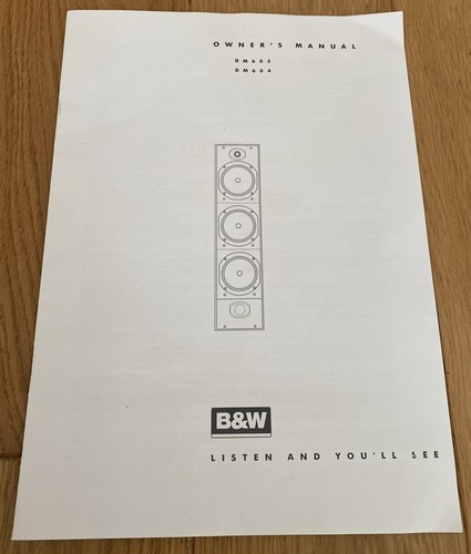 Bowers wilkins dm603 - wilkins, b&w