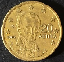 Moneta 20 Centesimi 2002 John