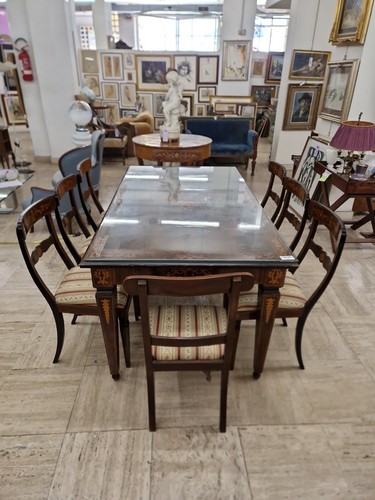 Tavolo con sedie stile - 6, in