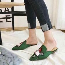 ciabatte eleganti sabot verde