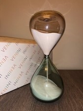 NUOVA Clessidra Venini Verde Rio/Rosa Cipria in Vetro Soffiato di Murano 420.06 