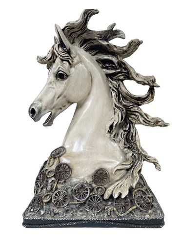 Splendida statua vintage testa