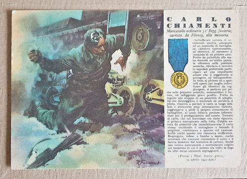 Cartolina medaglie oro carlo - cartolina,