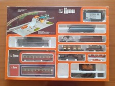 Grande scatola Lima contenente un treno merci, 2 carrozze passeggeri con E 444