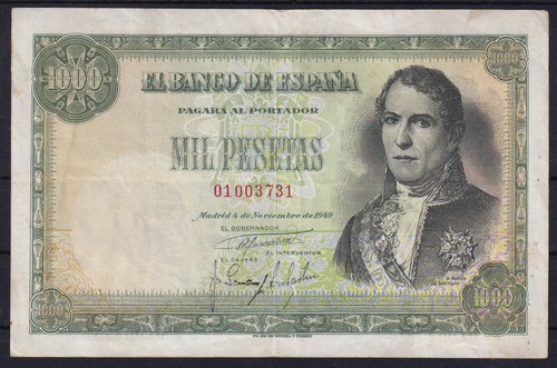 Billete españa 1000 - billete,