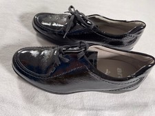 Scarpe donna Ara Classic taglia 4 nere 36 37 imbottite ad aria scarpe basse eleganti w nuove 