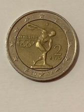 MONETA 2 EURO OLIMPIADI ATENE 2004 RARA ERRORI DI CONIO