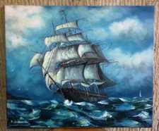 "Veliero" 2001 quadro 60 x 50 olio su tela di Devincenzi Giancarlo