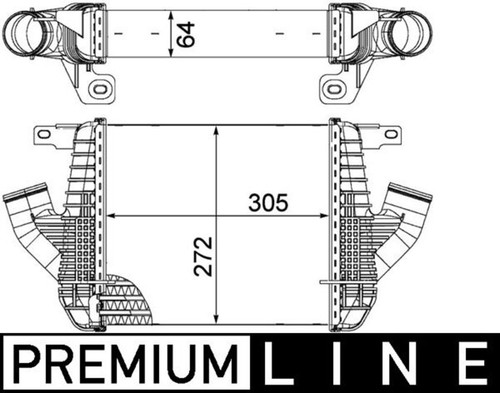 Intercooler premium line mahle - intercooler,