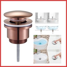 piletta click clack oro rosa con senza troppo pieno lavabo bidet lavandino tappo