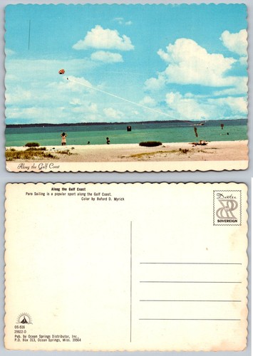 Cartolina epoca parasailing - d'epoca,