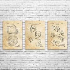 Cheese Patent Wall Art Set di