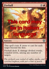 MTG FIREBALL FOIL EXC - PALLA DI FUOCO 175 - CLB - MAGIC