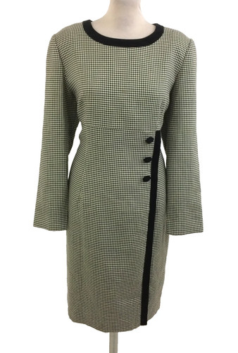 Donna ricco abito nero beige - beige, a