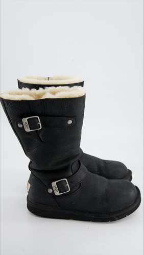 Stivaletto ugg pelle nero - stivaletto,