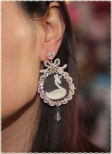 Orecchini in pizzo macrame