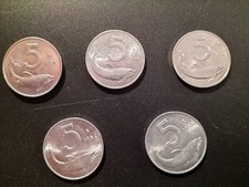 5 LIRE 1951 1952 1953 1954