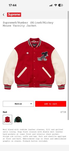 Supreme mickeymouse varsity - supreme,