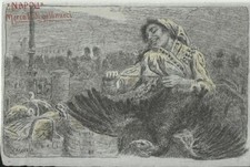 Illustratore B.CASCELLA - NAPOLI - COstumi napoletani " Mercato...   -- aav436