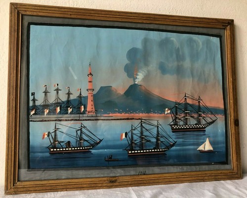 Antico quadro guazzo - -,