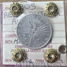 REGNO D' ITALIA AQUILA 1 LIRA 1905 MOLTO RARA sigillata BB+ SUBALPINA