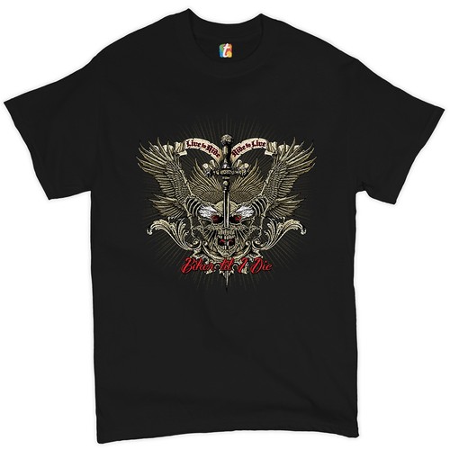 Shirt biker til die live - t-shirt,