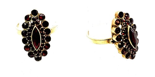 Anello granato oro 4g - anello, d'oro,