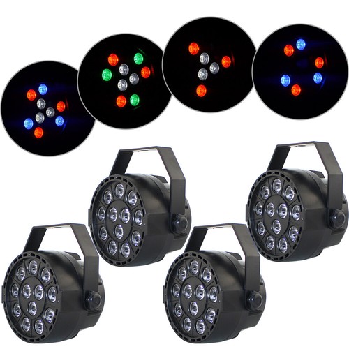 12x1w mini led par64 luce - 4x,