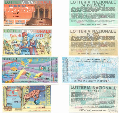 Italia lotto 4 biglietti - -,