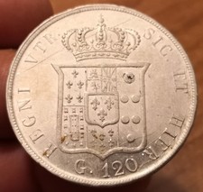 Moneta Piastra 120 Grana 1855