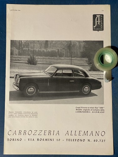Rara pubblicità fiat - pubblicità, 1500