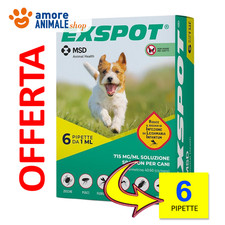 Exspot 1 ml - 6 pipette - di Taglia PICCOLA e MEDIA  Antiparassitario per CANI