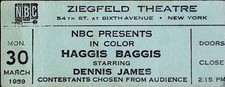 Haggis Baggis Ticket Stub TV