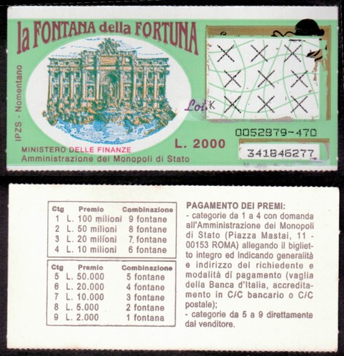 Biglietti gratta vinci - e, anni