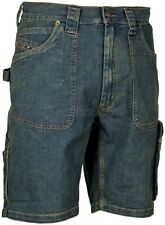 PANTALONE CORTO BERMUDA JEANS DENIM DA LAVORO ELASTICIZZATO COFRA HAVANA