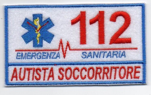 Patch ricamo toppa 112 autista - ricamo,