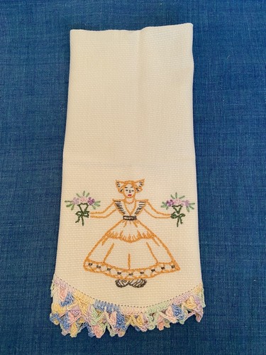 Asciugamano vintage bianco - asciugamano,