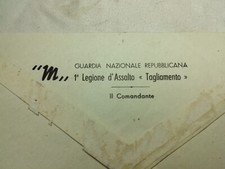 GNR 1° Legione d'Assalto "Tagliamento" CSIR Russia-Il Comandante- Busta Lettere 