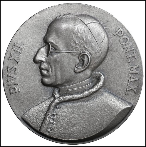 Medaglia papa pio - pio, 1955
