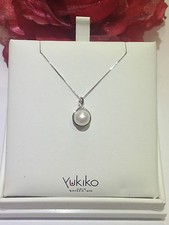 Collana donna pendente perla e diamanti oro 9 kt yukiko cielo venezia pcl4863yx