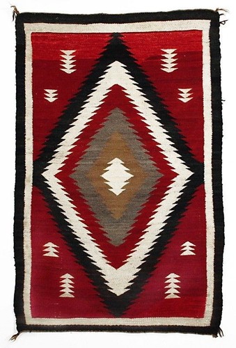 Tappeto lana navajo rosso - in,