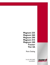CASE IH MAGNUM 235,260,290,315,340 TIER 4A TRACTOR PARTS CATALOG