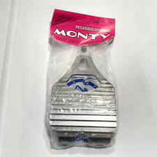 NOS Vintage Monty Trial Bike Bash Guard Protezione Catena Sotto Piastra BMX Argento