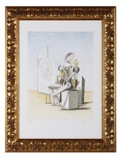 Serigrafia Originale Giorgio De Chirico Il Pittore Dimensione 50x70 cm 