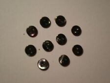 Bottoni IN Madreperla 6mm per Scarpe e Abito da Bambola Lotto Di 10 Nera