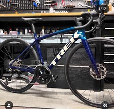 trek emonda sl5 taglia 50 carbonio 12 velocità blu e verde acqua